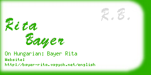 rita bayer business card